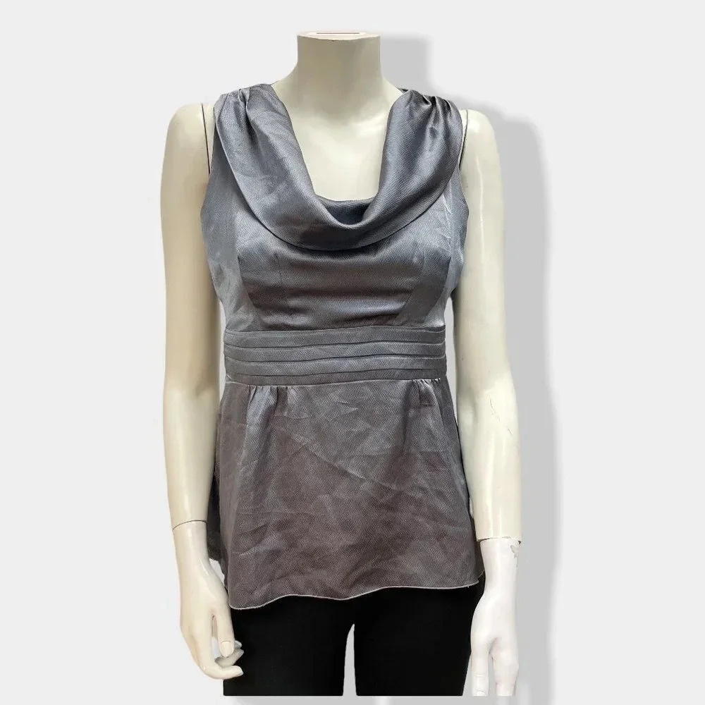 BANANA Republic Satin Cowl Neck Sleeveless Top